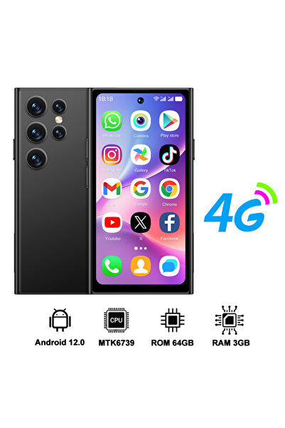 Choice5 black RAM3G ROM64G SERVO S27 MINI Small Smartphone 4G LTE Android 12....