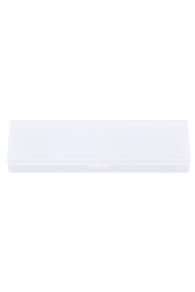 Choice S White Pencil Cases School Office Simple Matte Transparent Plastic Bo...