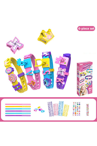 Choice 6-piece set DIY Girls Beaded Bracelet Kit Handmade Toy Alphabet Charms...