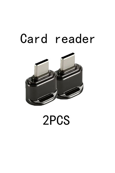 Choice قارئ بطاقات USB C أسود (قطعتان) للآيفون/الآيباد - لقراءة بطاقات TF/SD ...