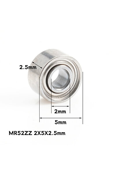 choice2 محامل كروية ذات أخدود عميق MR52ZZ 2x5x2.5، 10 قطع، بقطر داخلي 2 مم، M...
