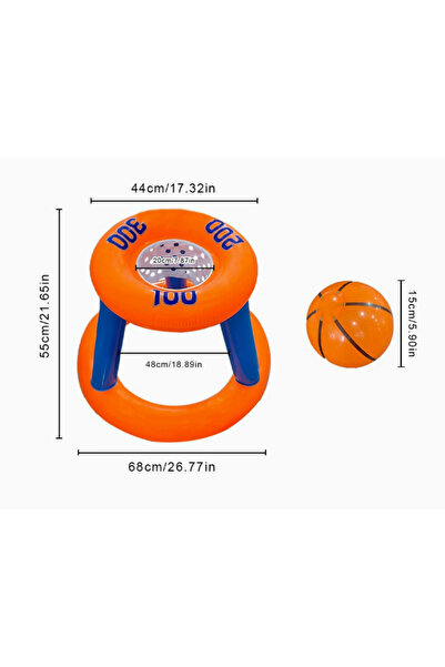 Choice 2 PCS Inflatable Water Basketball & Ring Toss Game for Kids, Pool Beac...