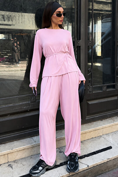 Madmext Pink Lycra Modal Shalwar Suit Mg2784