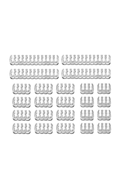 Choice منظم كابلات شفاف 24 قطعة، مشابك تثبيت كابلات الكمبيوتر 24Pin و8Pin و6P...