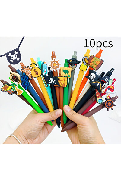 Choice 10 قطع/20 قطعة قلم حبر جاف بتصميم قراصنة، قلم حبر جاف على شكل جمجمة وع...