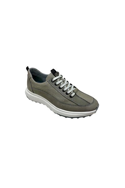 SULA Men's Lace-Up Genuine Leather Nubuck Gray Inner Leather Lining Eva Sole ...