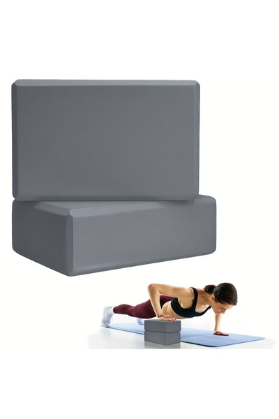 Choice1 Gray 1-Pack High-Density Foam Yoga Blocks Set Lightweight Supportive ...