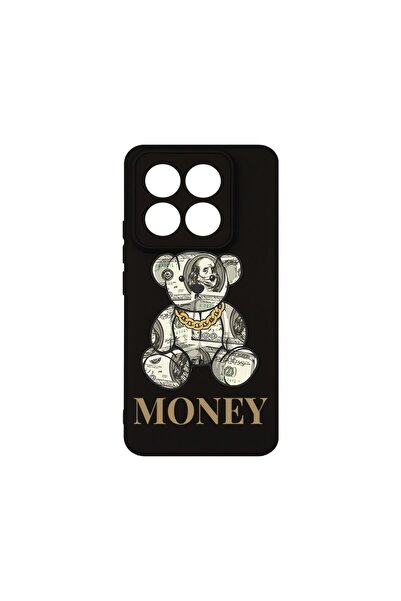 bestcase Калъф за Xiaomi 14T, BestCase® Тънък силиконов 0.8ММ, Мече с пари, З...