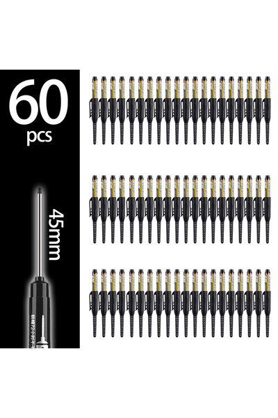 Choice20 Black 60Pcs 4-60Pcs 45mm Long Nib Head Carpenter Pen Deep Hole Marke...