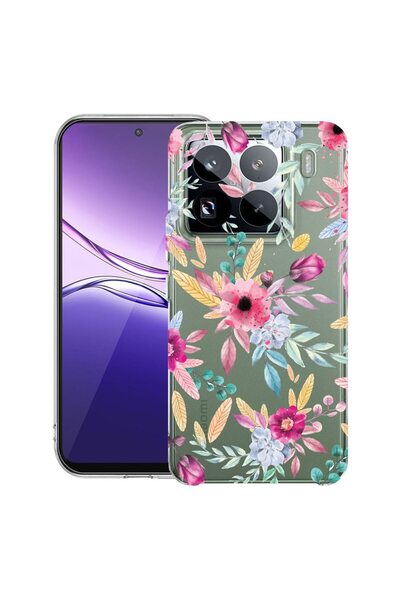 bestcase ¬Æ Husa Clear Slim Silicon Compatibila cu Xiaomi 15 Pro, Happy Flowe...