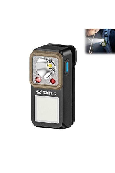 Choice1 Black LED Magnetic Clamp Flashlight Work Emergenc Lamp Clip-on Rechar...