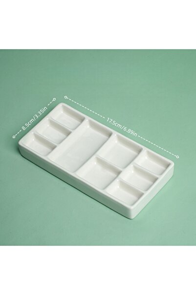 Choice White Ceramic Multi-Compartment Palette Chinese ink, watercolour, oil ...