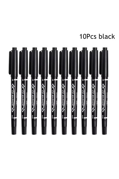 Choice Black 10pcs 10-Piece Double-Ended Brush-Tip Marker Set Black/Red/Blue ...