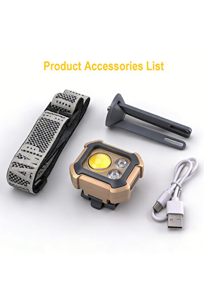 Choice Army green BORUiT Powerful LED Headlamp Type-C Rechargeable 5 Modes Po...