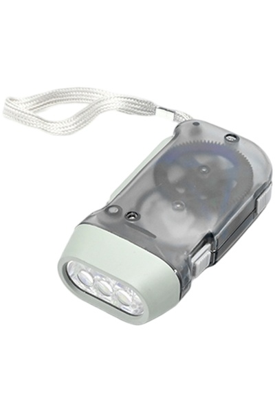 Choice3 Gray Portable Hand Pressed LED Eco-friendly Flashlight Mini Camping L...
