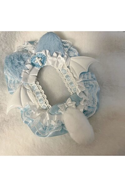 Choice Sky Blue Angel Tail Lace Frill Card Holder DIY Handmade Kpop Photocard...