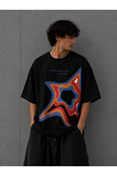 Nulivez Oversize Unisex Printed T-Shirt – Graphic Patterned Streetwear Loose ...