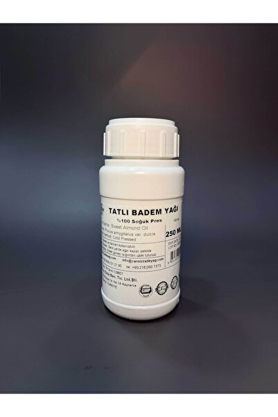 CANSIZZADE BİTKİSEL YAĞLAR Cansızzade Tatlı Badem Yağı 250 ml | %100 Saf ve D...