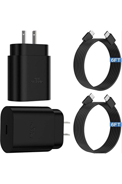 Choice شاحن من النوع C (عبوة من قطعتين)، شاحن حائط USB بقوة 25 واط مع خاصية ا...
