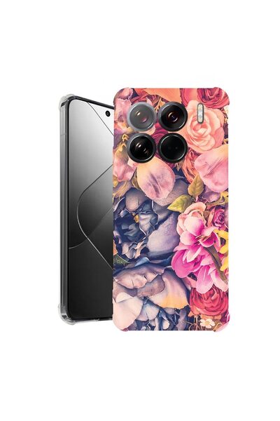 bestcase ¬Æ Husa pentru Xiaomi 15 Pro, Anti Shock 1.5MM, Floral, Protectie ca...