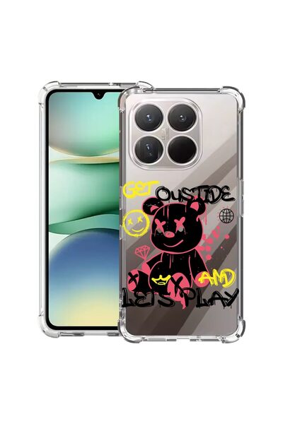 bestcase Husă Antișoc Compatibilă cu Xiaomi 17, cu Design Ursuleț de Pluș Let...
