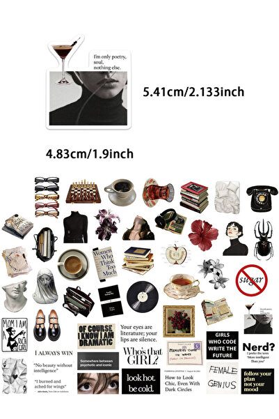 Choice 50pcs 50PCS Museum Stickers for Suitcases, Laptops, Scrapbooks, Diarie...