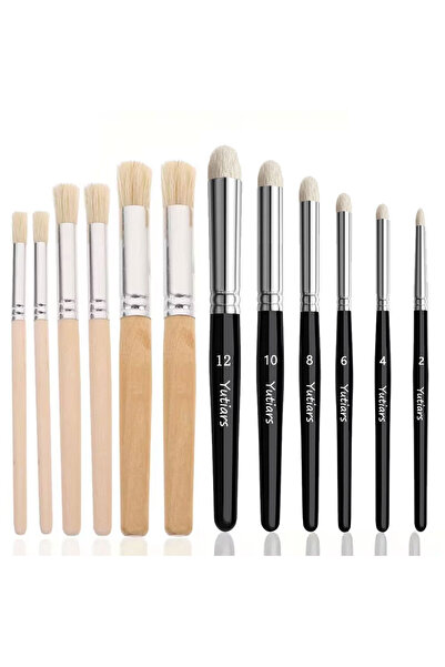 Choice3 6Hog6Black 3pcs/6pcs Dry Brush Miniature Painting Drybrush , Professi...