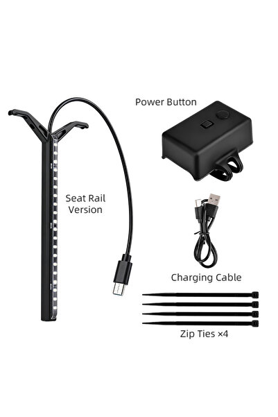 Choice1 Seat Rail Mount ESLNF RGB Flowing Seat Rail Mount Bike Taillight 1200...