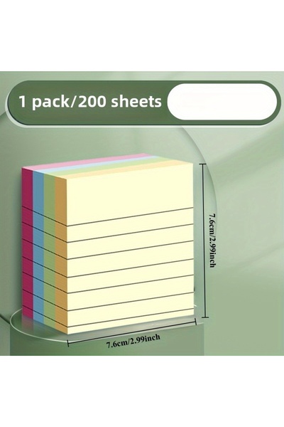 Choice1 ورق ملاحظات متعدد الألوان M 1Book One 200 بأربعة ألوان وخطوط أفقية لل...