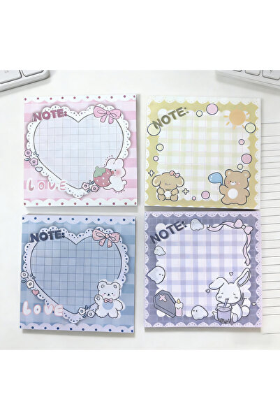 Choice Random 1 PC 50Sheets Cute Bunny Bear Sticky Notes Student Kawaii Heart...