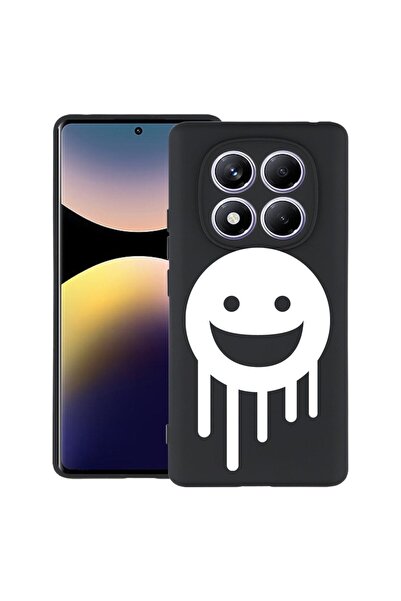 bestcase Калъф за Xiaomi Redmi Note 14 Pro 4G, Смайли, Тънък силиконов 0.8ММ,...