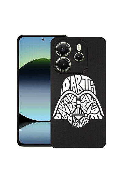 bestcase Калъф за Xiaomi Redmi Note 14, Калиграфия Дарт Вейдър, Тънък силикон...