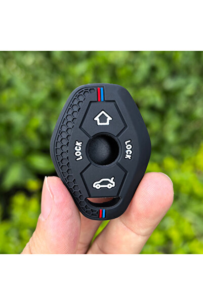 Choice1 black Silicone Key Case Cover 4 Buttons For BMW BMW X5 E53 X3 F83 E46...