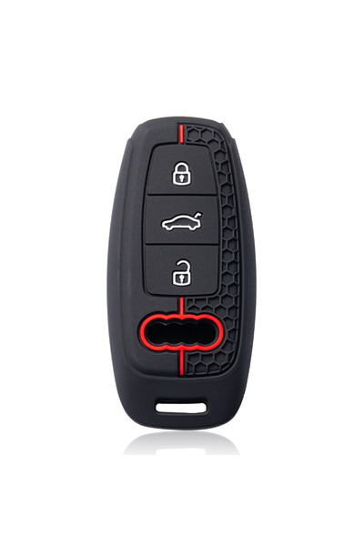 Choice black Silicone Car Remote Key Case Cover Fob Shell For Audi Q8 RSQ8 A6...