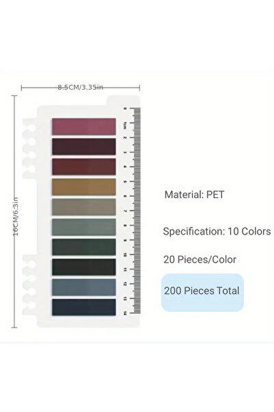 Choice8 9 200pcs Multicolored Index Stickers, Transparent Page Marker Flags, ...