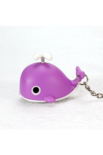 Choice Purple Cute Sea Whale Sounds Light Keychain Cartoon Animal Creative Ke...