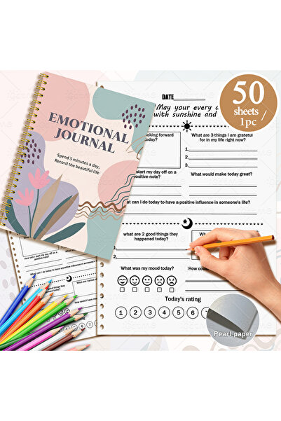 Choice4 دفتر يوميات عاطفي -- مخطط للصحة النفسية للبالغين، كتاب تمارين للعافية...