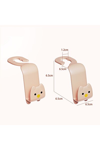 choice2 Pink 2Pcs Cartoon Car Hook Creative Car Seat Hanger Hook Organizer St...