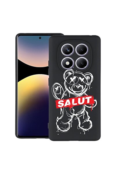 bestcase ¬Æ Husa pentru Xiaomi Redmi Note 14 Pro 4G, Teddy Bear Salut, Slim S...