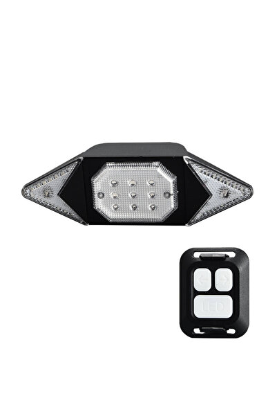 Choice black Bike Light Wireless Remote Turn Signal Lights Rechargeable Safet...