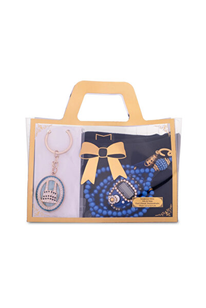 Hayrat Neşriyat Flared Scarf + Prayer Beads + Keychain + Zikirmatik Gift Set ...
