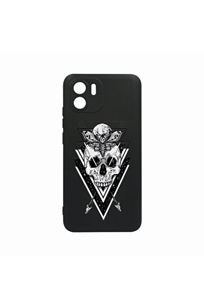 bestcase Калъф, съвместим с Xiaomi Redmi A1, с дизайн на череп, устойчив на и...