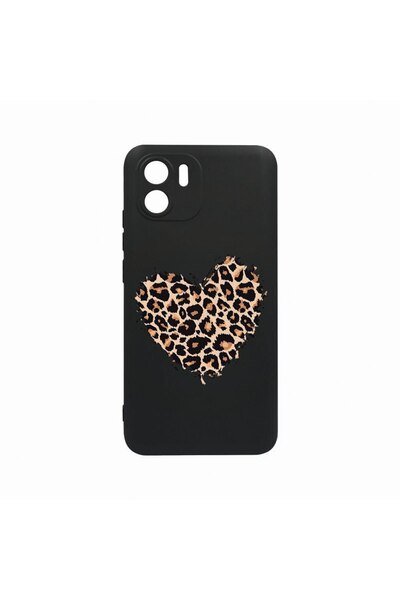 bestcase Калъф, съвместим с Xiaomi Redmi A1, Леопардово сърце, Устойчив на из...