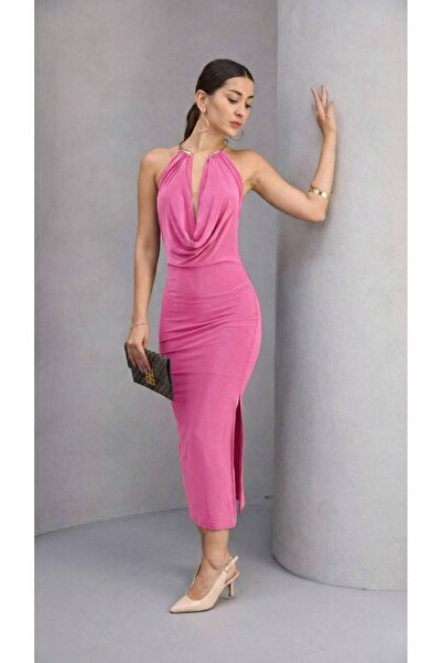 MİSTİX İSTANBUL Biber Collection Kadın Halka Detaylı Derin Göğüs Ve Sırt Deko...