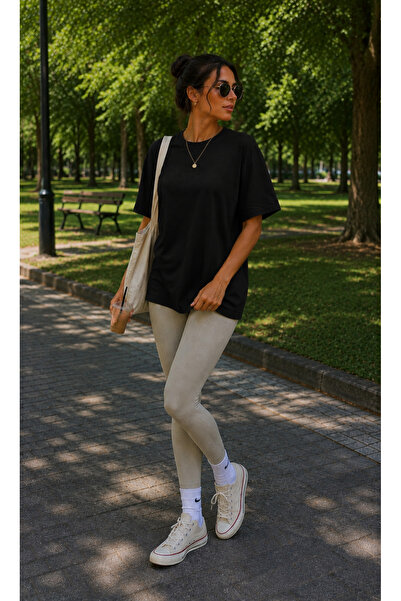 get crazy collection Γυναικείο μπλουζάκι Oversize Fit με λαιμόκοψη ποδηλάτου