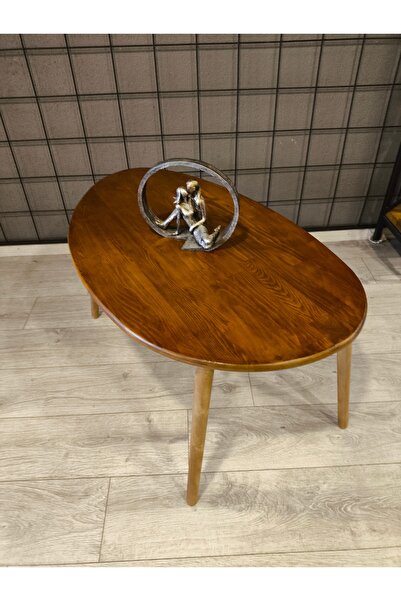 Senka Wood Doğal Masif Ahşap Modern İskandinav asimetrik Orta Sehpa renk CEVİZ