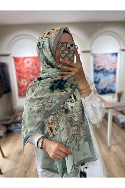 e.m ipek Florenza Pattern Soft Shawl - Mint