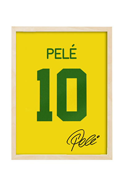 Boomah Accessories Pele Brazil Legend Autographed Jersey Poster with Frame 30...