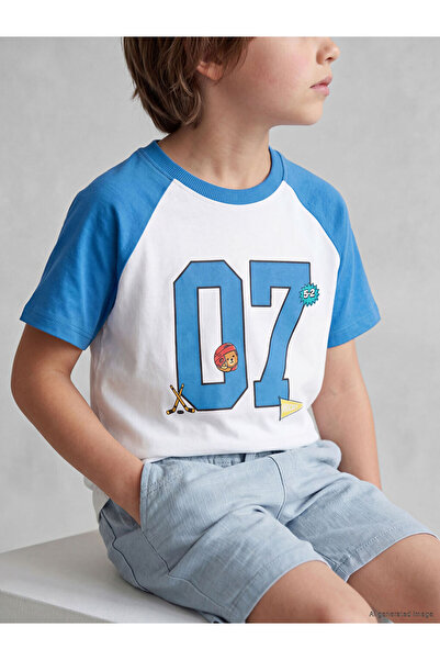 LC Waikiki New Season Lcw Kids White Printed Boys' T-Shirt Set
