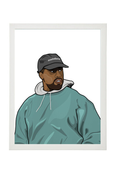 Boomah Accessories Kanye West Inspired Art Poster with Frame 50x40cm